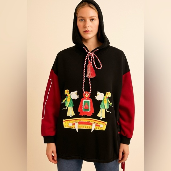 The Unbranded Brand Sweaters - Mori Girl Hoodie Japan Harajuku Pullover Kawaii Graphic Print Sweatshirt Large